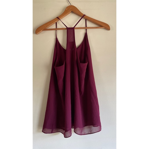 Burgundy Chiffon Cami - Picture 2 of 2